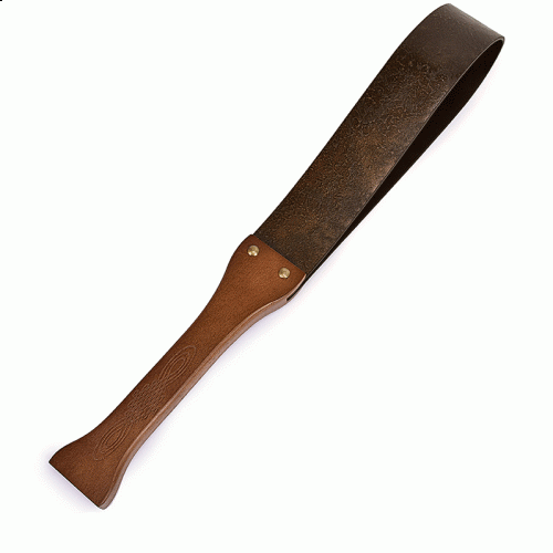 MOG Adult Products Antique Wooden Handle Bronze Erotic Toy Passionate Game Cowhide Beat