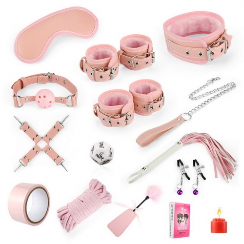 MOG SM fun flirting bondage teaching toys bundled shackles handcuff whip mask rope adults bdsm sex bondage set