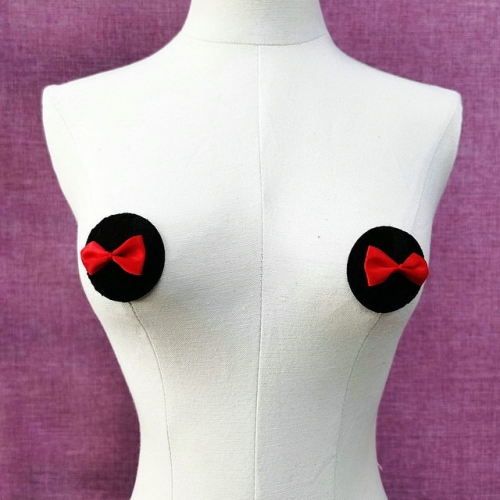MOG Sexy Valentine's Day Lace Nipple Patch Black Round Lace Bottom Reusable Chest Patch