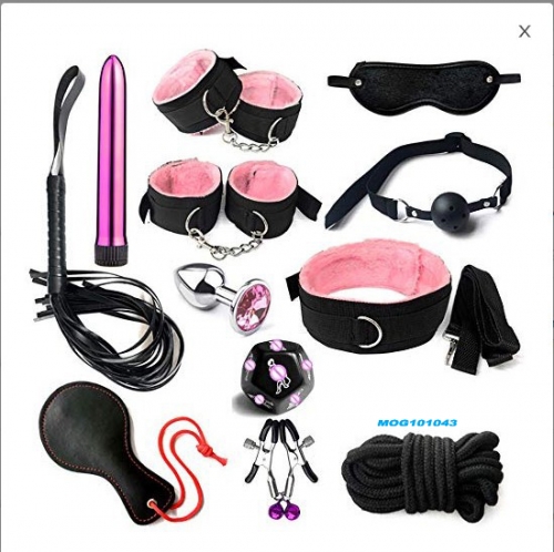 MOG BDSM plush bondage toys 12 pieces set handcuffs Adult Game Slaves Bondage Gear paddle Fetish Kits sexy toys