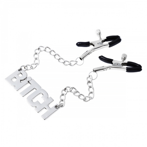 MOG Iron chain letter milk clip couple couple toy slave milk clip female appliance