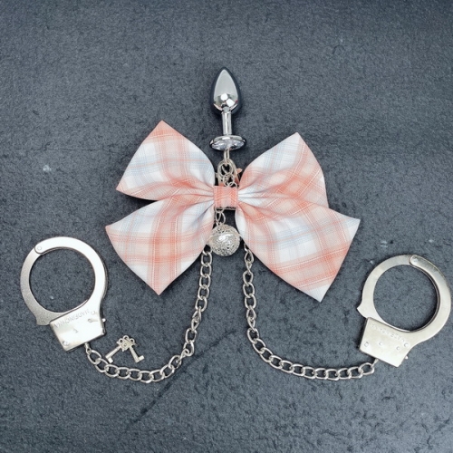 MOG Sex toys jk anal plug handcuffs with lock adjustable bundled bondage cute girl wind cute sexy fun bell