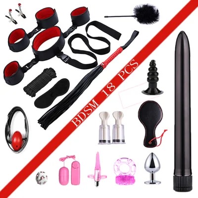 MOG 18 Piece Combination Bundle Bondage Set Sex Toys