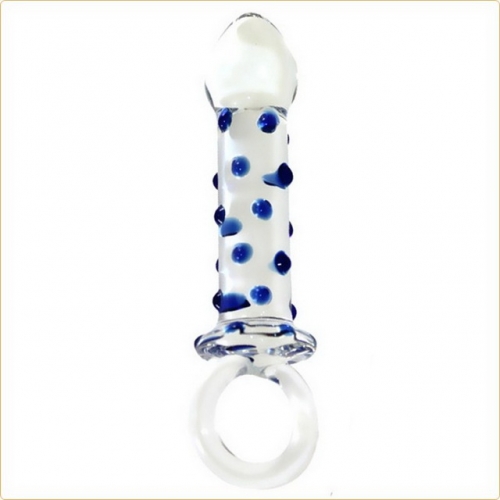 MOG Blue Bead Glass Butt Plug MOG-ABF010