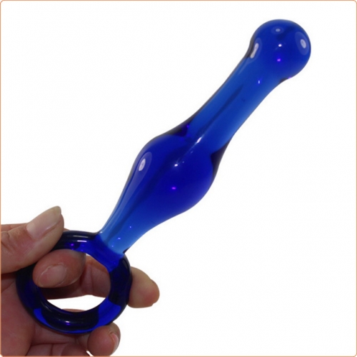 MOG Blue Anal Glass Plug MOG-ABF007