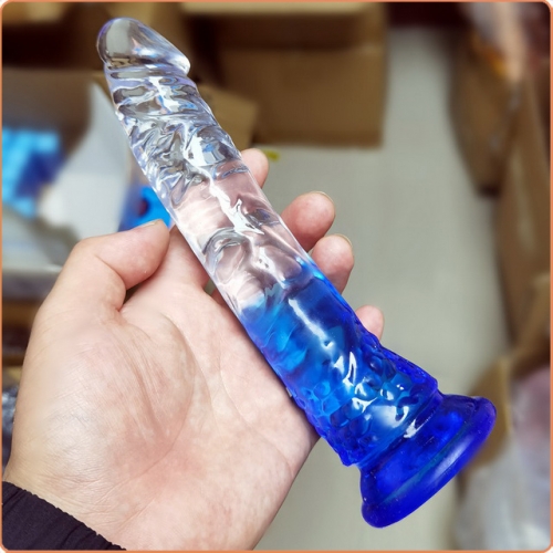 MOG TPE transparent two-color crystal simulation dildo MOG-DSF001