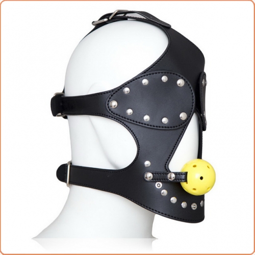 MOG Studded harness eye mask mouth plug MOG-BSA012