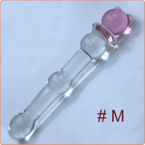 MOG Cat Head Glass Masturbation Stick MOG-ABF031-M