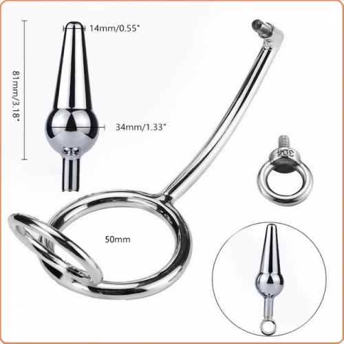 MOG Double-loop detachable pointed anal hook MOG-ABL017