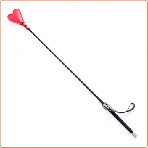 MOG Silver metal thin rod heart-shaped leather rod whip MOG-BSF0131