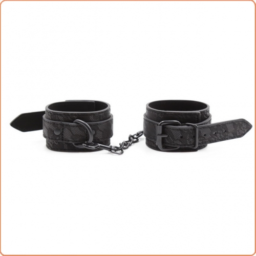 MOG Black patterned leather wrap-around cuffs MOG-BSE063