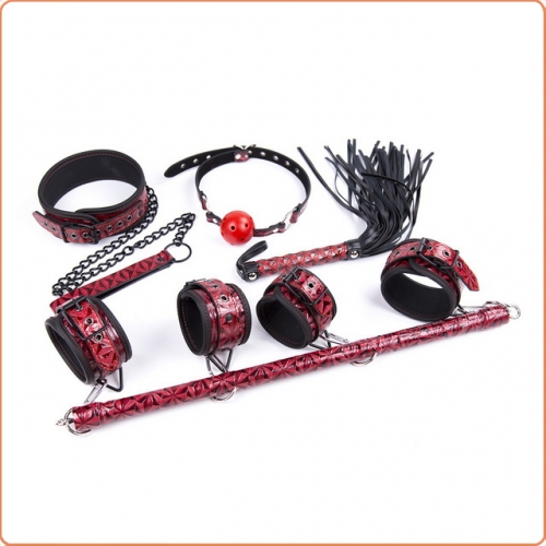 MOG Leather whip diamond pattern 7 pieces set MOG-BSI049