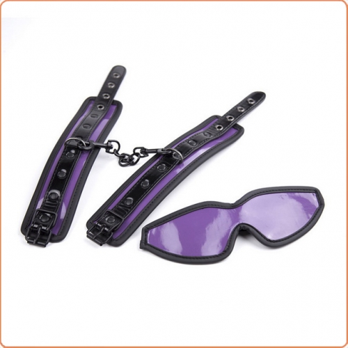 MOG Purple set of loose beat handcuffs eye patch MOG-BSI054