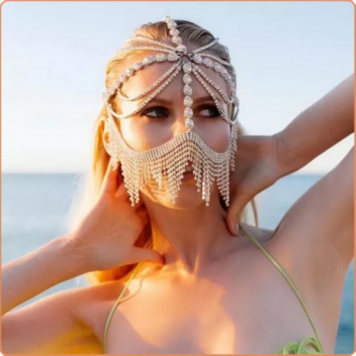 MOG Rhinestone mask tassel MOG-BSO036