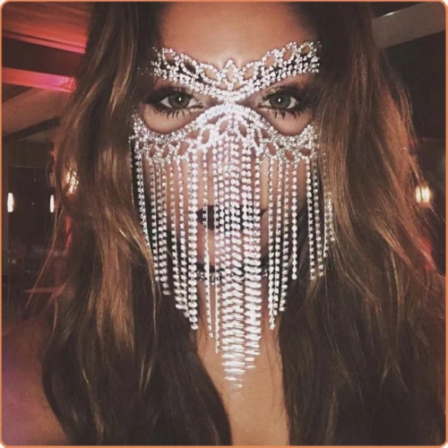 MOG Rhinestone tassel mask MOG-BSO035