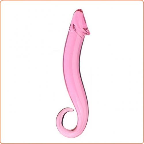 MOG Pink shaped simulation glass dildo MOG-DSG0027