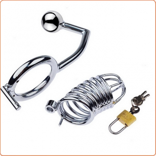 MOG Chastity lock with anal hooks anal plugs MOG-CDA0043