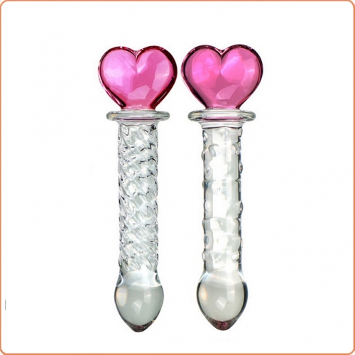 MOG Spiral love model clear glass anal plug MOG-ABF041