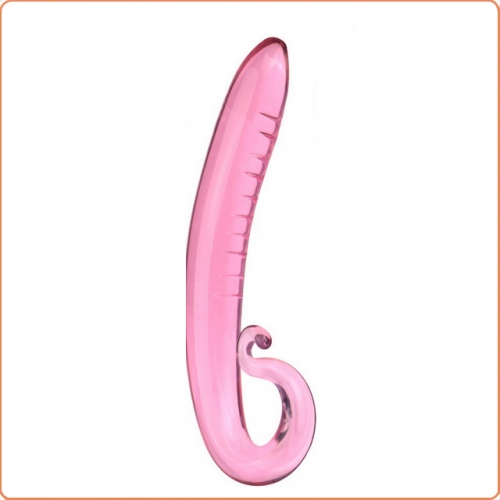 MOG Pink shaped simulation glass dildo MOG-DSG0024