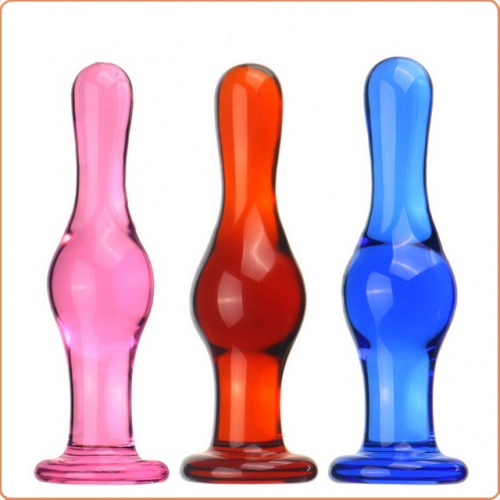 MOG Stained clear glass posterior anal plug MOG-ABF042
