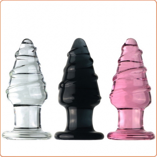 MOG Threaded crystal glass anal plug MOG-ABF054