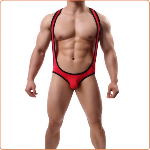 MOG Ice silk triangle section shapewear bodysuit men MOG-LGN040