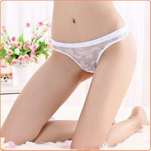 MOG Lace hollow cotton file thong female MOG-LGK033