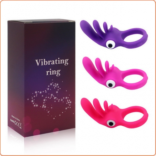 MOG Tongue locking sperm vibrating ring for men silicone rabbit MOG-MTD071