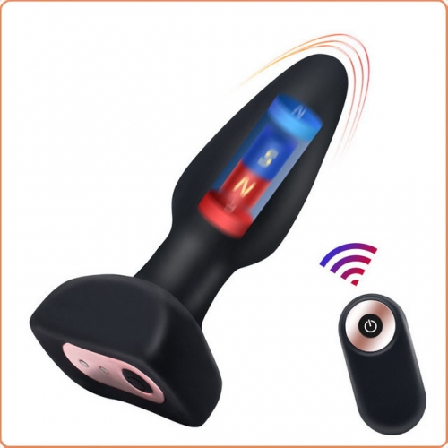 MOG Stretching vibrating hindquarters pulling beads wireless remote control erotic MOG-ABD042