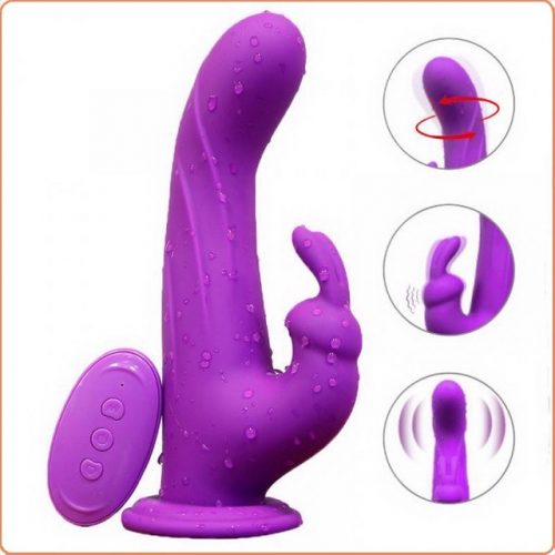 MOG Rabbit simulation liquid silicone massage double-headed vibrator MOG-VBA022