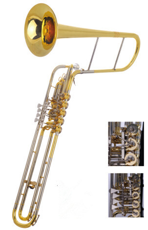 Eb/F Cimbasso 5 Valves Rotary Trigger with Foambody Case professional Brass Musical instruments