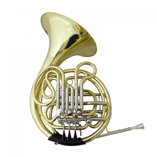 F/Bb French Horn musical instruments 5 Valves French horn Fixed bell with ABS case and mouthpiece