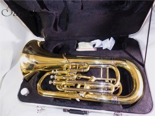Bb Euphonium 3+1 Four Pistons Euphonium Brass body with ABS case instrumentos musicales professional