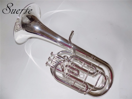 Free shipping Bb Compensated Baritone 3 Pistons Baritone horn Silver Plated with Foambody Case and Mouthpiece Musical Instruments