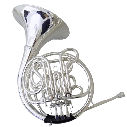 Free shipment from China Double-row French Horn F/Bb 4 Valves Silver plated french horn musical instruments online shop