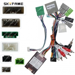 SKYFAME Car 16pin Wiring Harness Adapter Canbus Box Decoder Android Radio Power Cable For Honda Civic 5D