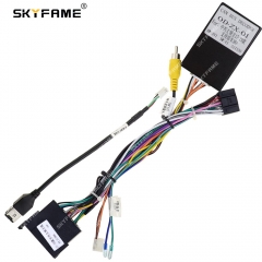 SKYFAME Car 16pin Wiring Harness Adapter Canbus Box Decoder Android Radio Power Cable  For ZX Auto Terralord OD-ZX-01
