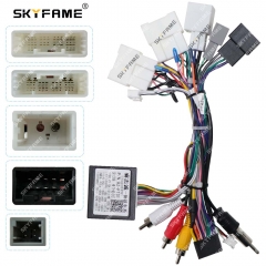 SKYFAME Car 16pin Wiring Harness Adapter Canbus Box Decoder Android Radio Power Cable  For Toyota Camry RZ-FT01