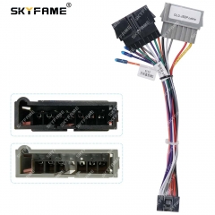 SKYFAME Car 16pin Wiring Harness Adapter Decoder For Old Jeep Android Radio Power Cable