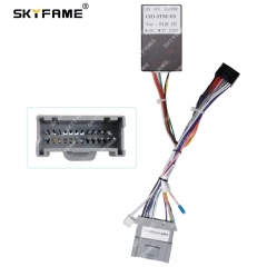 SKYFAME Car 16pin Wiring Harness Adapter Canbus Box Decoder For Hummer H2 2004 Android Radio Power Cable OD-HM-01 OD