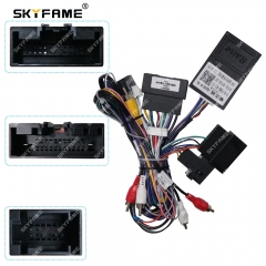 SKYFAME Car 16pin Wiring Harness Adapter Canbus Box Decoder For Ford Kuga Escape Ecosport Fiesta Radio Power Cable FORD-RZ-10