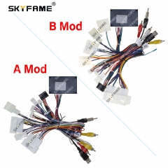 SKYFAME Car 16pin Wiring Harness Adapter Canbus Box Decoder For Android Radio Power Cable Toyota Alphard Vellfire 20 ANH20