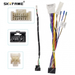 SKYFAME Car 16pin Wiring Harness Adapter For Dongnan Souast Lingyue V3 2015-2018 Android Radio Power Cable