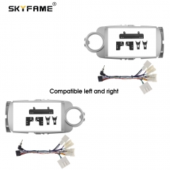 SKYFAME Car Frame Fascia Adapter For Toyota Yaris Vios 2012-2017 Android Radio Dash Fitting Panel Kit
