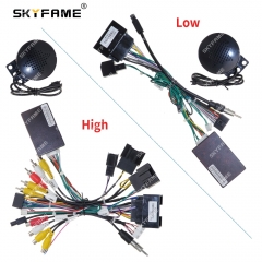 SKYFAME Car 16pin Wiring Harness Adapter Canbus Box Decoder For Roewe 950 Android Radio Power Cable