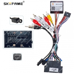 SKYFAME Car 16pin Wiring Harness Adapter Canbus Box Decoder For Jeep Wrangler Grand Cherokee Dodge Android Radio Power Cable