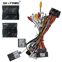 SKYFAME Car 16pin Wiring Harness Adapter Canbus Box Decoder For BMW X3 X4 X5 X6 E70 E71 F25 F26 Android Radio Power Cable