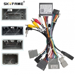SKYFAME 16Pin Car Wiring Harness Adapter Canbus Box Decoder Android Radio Power Cable For Honda Vezel Jaed XRV HRV H-RV HD-RZ-01