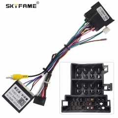 SKYFAME 16Pin Car Wiring Harness Adapter With Canbus Box Decoder For Geely Gleagle GC7 2012-2013 Android Radio Power Cable