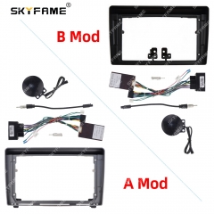 SKYFAME Car Frame Fascia Adapter Canbus Box Decoder Android Radio Dash Fitting Panel Kit For Peugeot 407